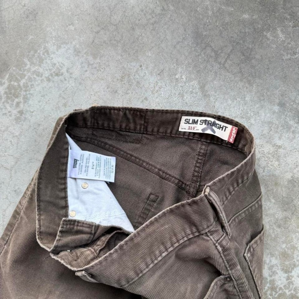 Vintage Levi's brown corduroy wide leg pants men's size tagged 33x30 - Picture 4 of 8
